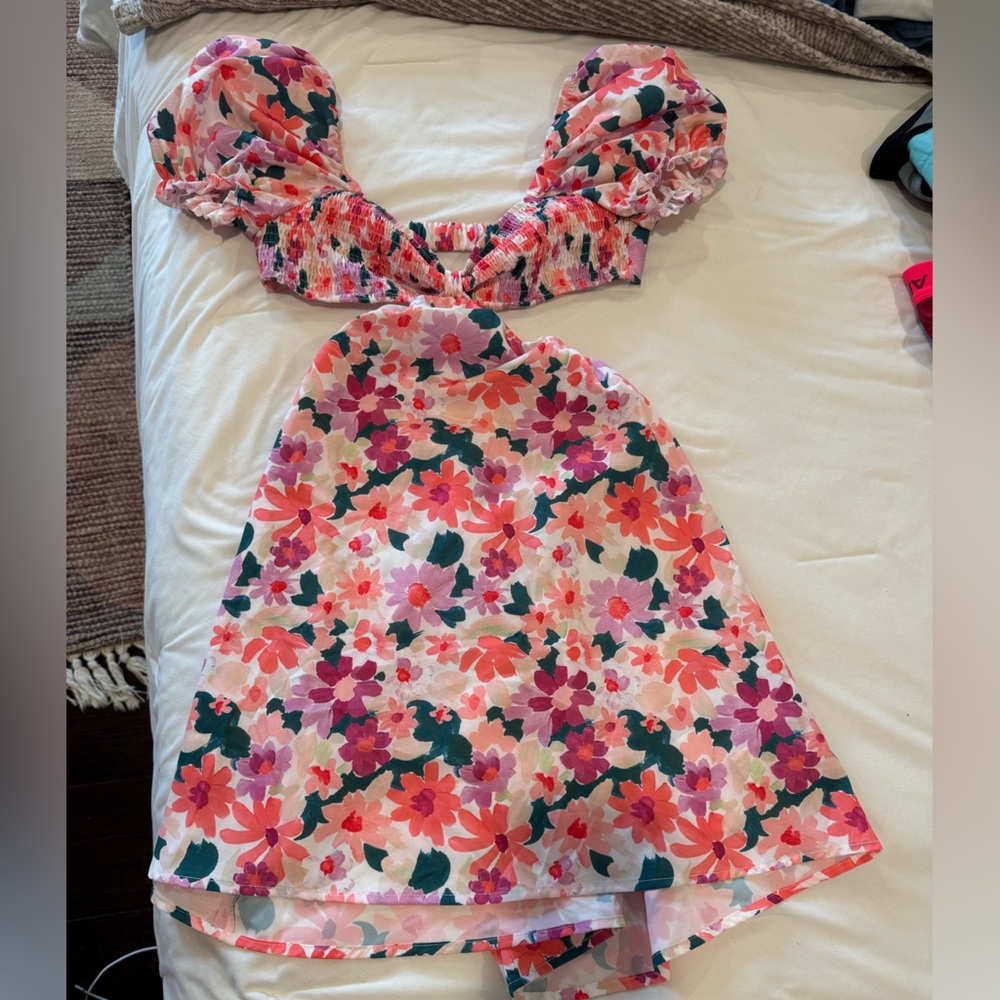 Cutout Flower Dress